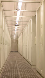 Empty corridor in building