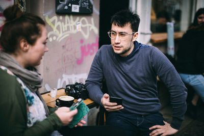 Young man using mobile phone