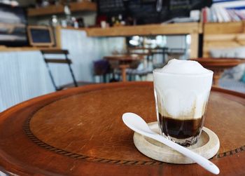 Coffee cup on table