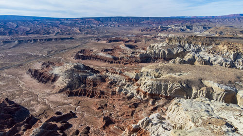 Aerial view of southern utah landscape