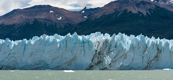 Scenic view of snowcapped mountains and glacier