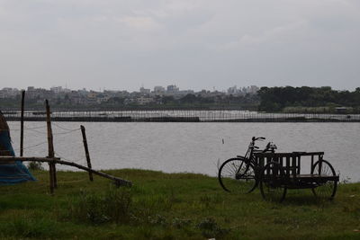 Scenic view of river against sky