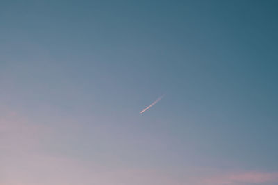 Low angle view of vapor trail in sky