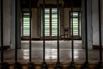 Interior of abandoned building