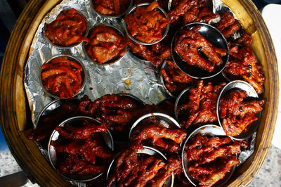 Close-up of food on table