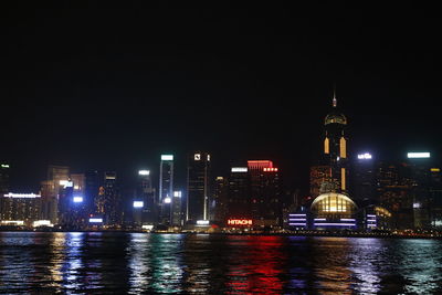 City lit up at night