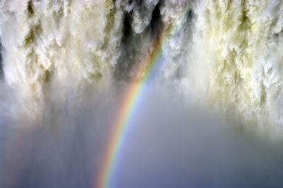 Rainbow on waterfall