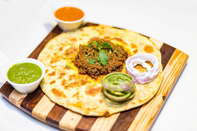 Close-up of served food