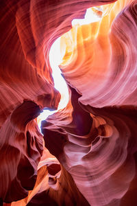 Low angle view of rock formations