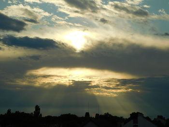 Scenic view of cloudy sky during sunset