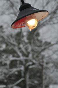 Close-up of illuminated lamp