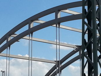 Low angle view of built structure against blue sky