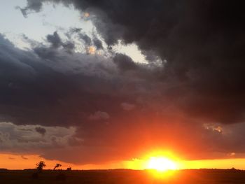 Sunset over landscape