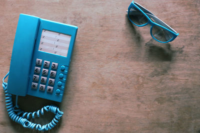 High angle view of laptop on table