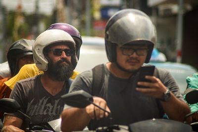 Young man using smart phone