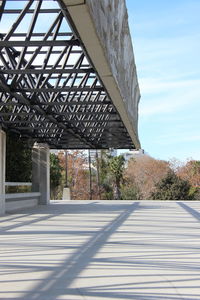 Low angle view of bridge against sky