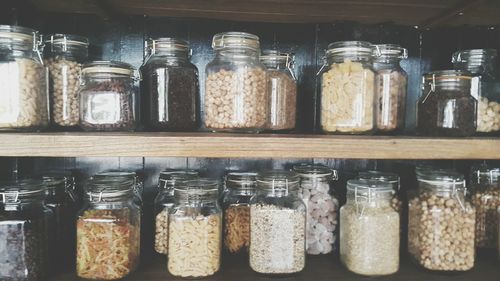 Close-up of candies in jar