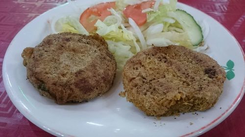 Close-up of served food