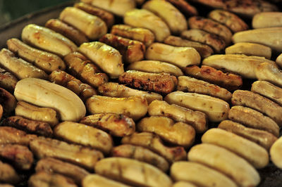 Full frame shot of bread for sale