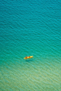 Canoeing in the algarve sea