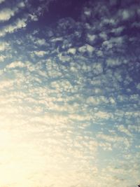 Low angle view of sky during sunset