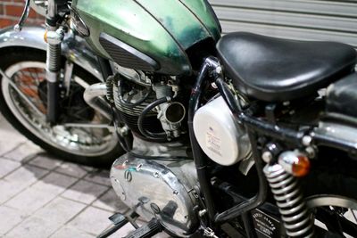 Close-up of motorcycle