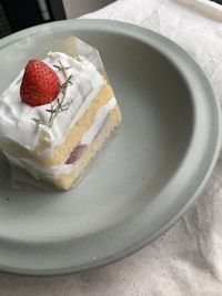 Close-up of cake in plate