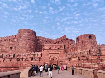 People at agra fort