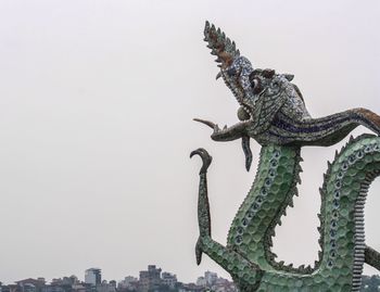 Low angle view of traditional asian statue