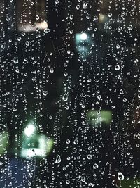 Full frame shot of wet glass window