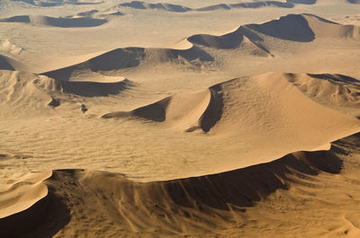 High angle view of sand dune