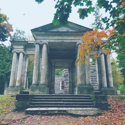 Low angle view of historical building