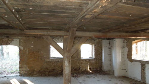 Interior of abandoned building