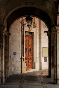 Entrance of historic building