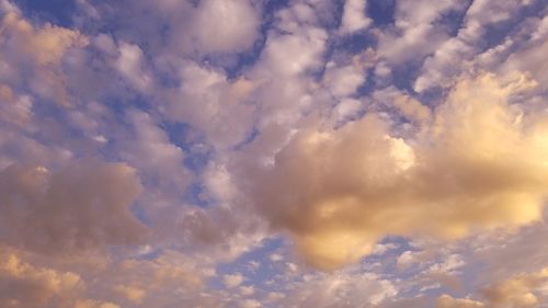 Low angle view of clouds in sky