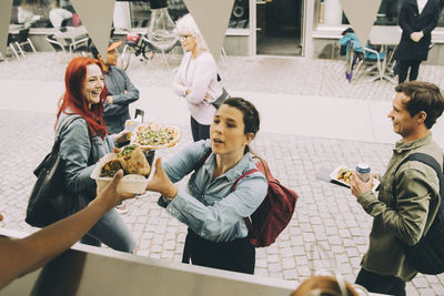 Group of people eating food