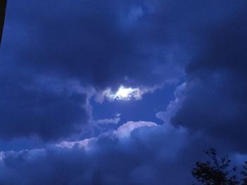 Low angle view of clouds in sky