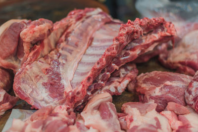 Close-up of seafood for sale in market