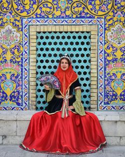 A beautiful girl in the clothes of iranian queens