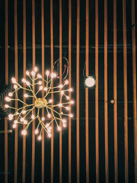 Close-up of illuminated lights at night