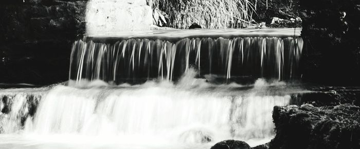 Scenic view of waterfall