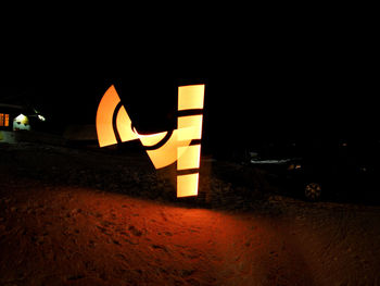 Illuminated lights at night