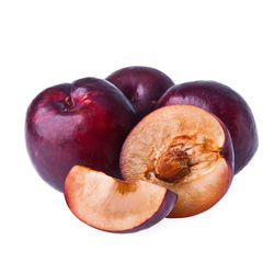 Close-up of apple against white background