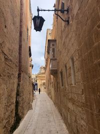 Narrow alley amidst buildings in city