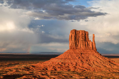 Scenic view of rock formations against sky