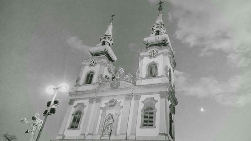 Low angle view of church against sky