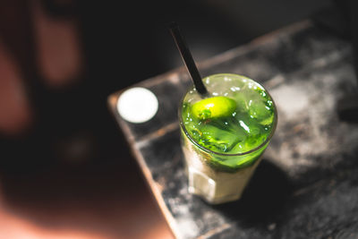 Close-up of drink on table