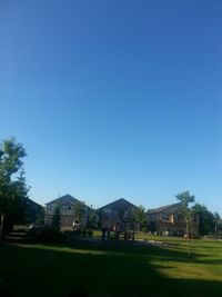 Built structure against clear blue sky