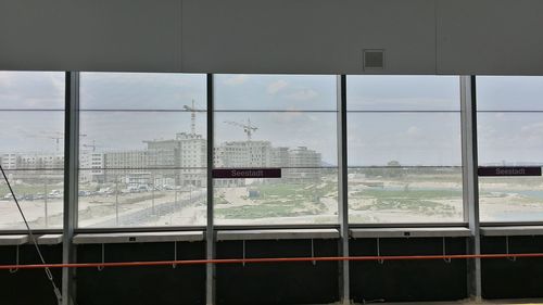 View of train on road