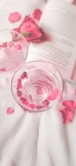 High angle view of food on table